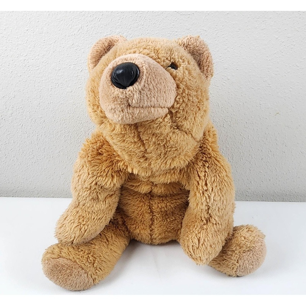 Vintage Russ Berrie Biff Sr Teddy Bear Golden Brown Shaggy Plush 7114 Korea